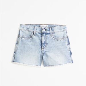 abercrombie kids denim jean shorts size 13-14 high rise